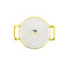 Small Round Lotus Plate with Gold Rim 30.5x35.5x5.5cm