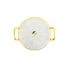 Medium Round Lotus Plate with Gold Rim 35.5x40.5x5.5cm