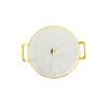 Large Round Lotus Plate with Gold Rim 40.5x46x5.5cm