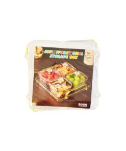 4 Square Snack Boxes with Tray 23x21.5x6.2cm