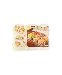 6 Rectangle Snack Boxes with Tray 31.5x21.5x6.2cm