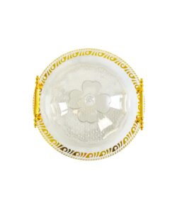 Alternative view of Round Gold Rim Tray with Lid 35x35x11.5cm