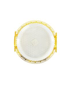 Round Gold Rim Tray with Lid 35x35x11.5cm - Image 3