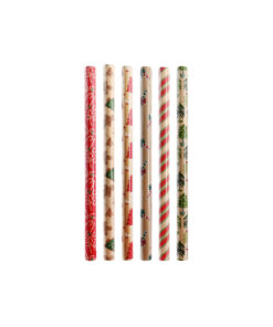 Kraft Printed Wrapping Paper Assorted 70cmx4m