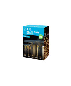 Warm White 300 LED Flashing Icicles Lights