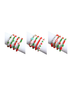 Christmas Bead Bracelet Assorted 4pk