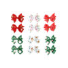 Mini Hair Clip Ribbon Bow Assorted 2pk