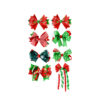 Hair Clip Fancy Ribbon Bow Assorted 2pk