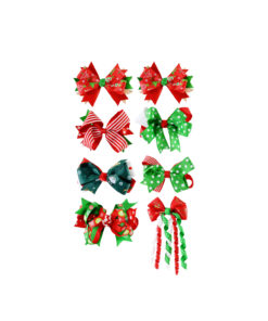 Hair Clip Fancy Ribbon Bow Assorted 2pk