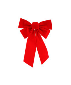 Red Double Flocked Bow