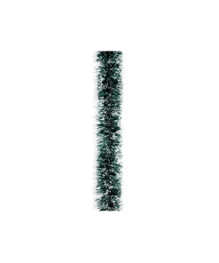 Dark Green Snow Tipped Tinsel 2m