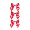 Flocked Candy Stripe Bow 3pk