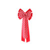Double Flocked Candy Stripe Bow