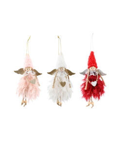 Hanging Fairy With Bell Assorted 20.5cm