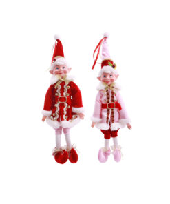 Pink Poseable Elf Doll Assorted 35cm