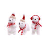 Flocked Polar Bear Cub With Scarf Assorted