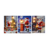 Santa Light Up Canvas Assorted 30x40cm