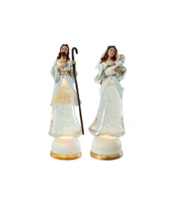 Glitter Swirl Musical Nativity Statue Assorted