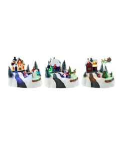 Rotating Village Scene With Music Assorted