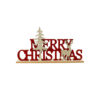 Flocked Merry Christmas Table Sign