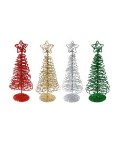 Glitter Wire Tree Assorted 20cm