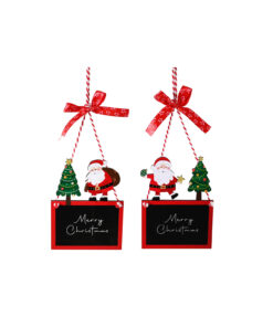 Hanging Santa Blackboard Sign Assorted