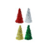 Tinsel Cone Tree Laser Assorted 26cm