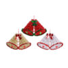 Tinsel Twin Bell Plaque Assorted