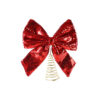Red Glam Tree Topper Bow