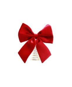 Burgundy Velvet Bow Tree Topper