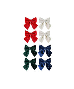 Velveteen Studded Bow Assorted 2pk