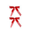 Candystripe Double Bow Clip 2pk