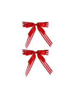 Candystripe Double Bow Clip 2pk