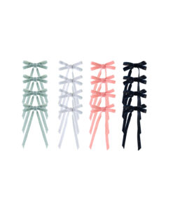 Stardust Ribbon Bow Clip Assorted 4pk