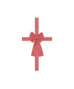 Stripe Door Bow & Sash Set