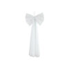 White Mesh Draping Bow