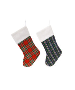 Stocking Tartan Assorted 44cm