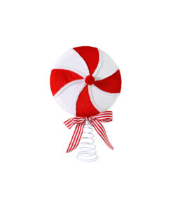 Candycane Pinwheel Tree Topper 20cm
