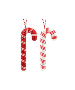 Hanging Sequins Candycane Assorted 26cm