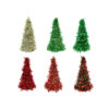Tinsel Cone Tree Assorted 26cm