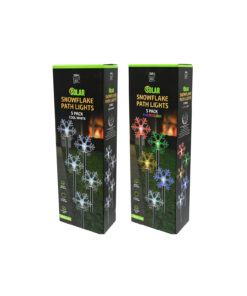 Solar Snowflake Path Lights Assorted 5pk