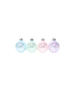 Iridescent Glitter Ornament Ball Assorted 8cm
