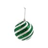 Dark Green Foam Christmas Ball 8cm