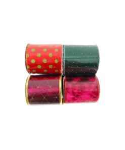 Christmas Velvet Ribbon Roll Assorted 10cmx5m