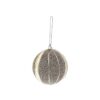 Champagne Gold Foam Christmas Ball With White Line 8cm