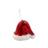 Red Disco Christmas Hat Ornament 12x10cm