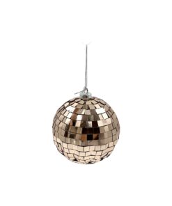 Champagne Gold Disco Ornament Ball 10cm