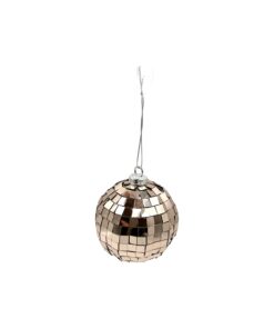 Champagne Gold Disco Ornament Ball 8cm