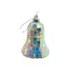 Iridescent Disco Ornament Bell 7x10cm