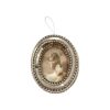 Champagne Gold Oval Mirror Photo Frame 13x11cm